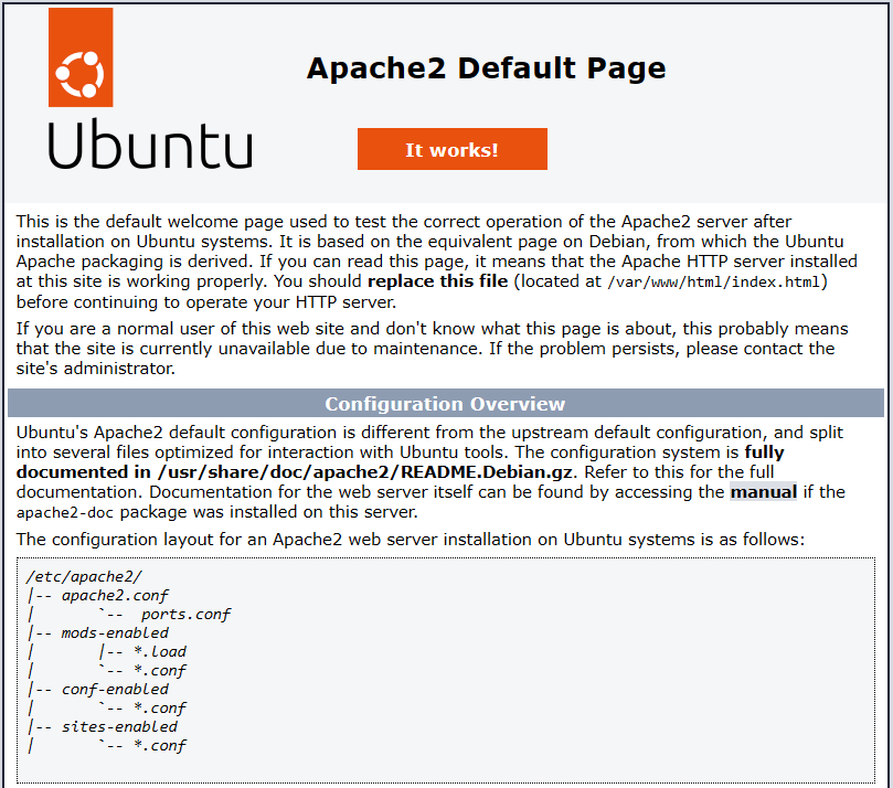 Apache Default Page
