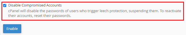 Enable Account Disabling