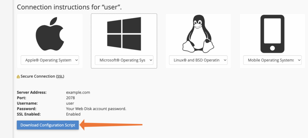 Configure Web Disk on Your Device