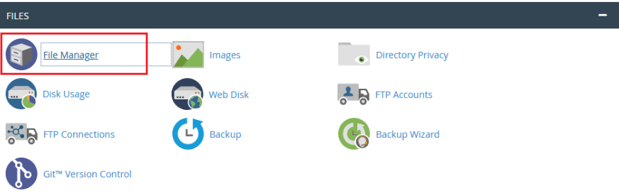 Open File Manager in cPanel