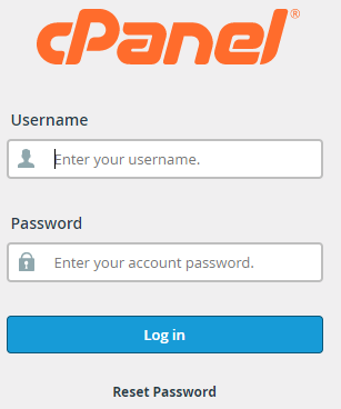 Log in to Your cPanel