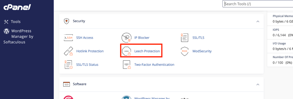 Find the “Leech Protection” Tool