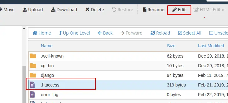 create a .htaccess file in your project’s root