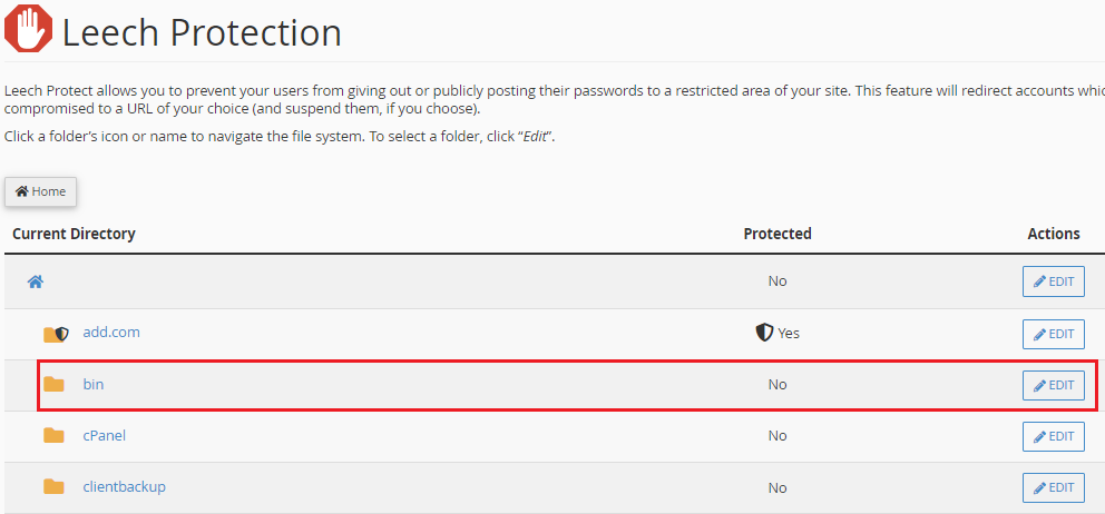 Choose the Directory You Want to Protect