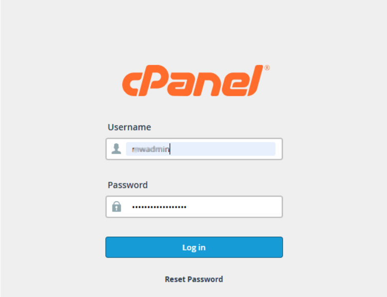 Enter into your cPanel account