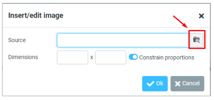 browse icon beside the Source text box