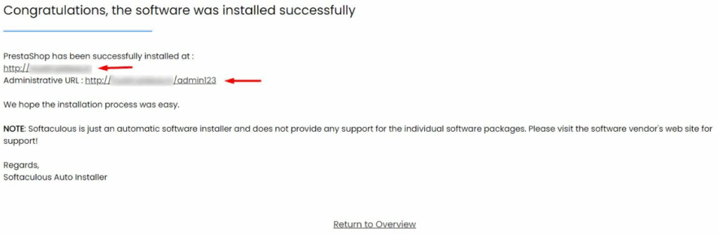 congratulation will be displayed