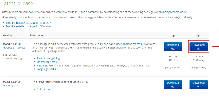 downloaded in zip file