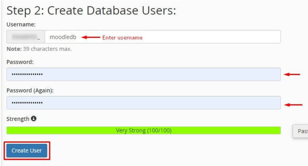 Type the username and password