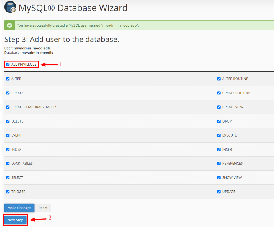 Check All Privileges
