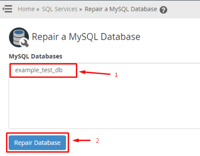 Repair Database