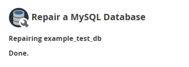repairing the database