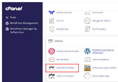 choose MultiPHP INI Editor