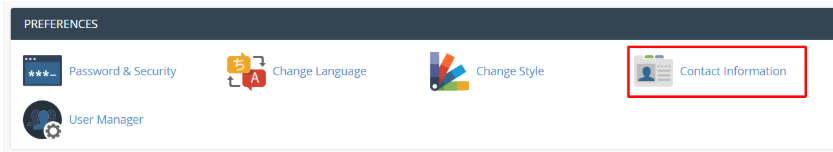 Click the Contact Information