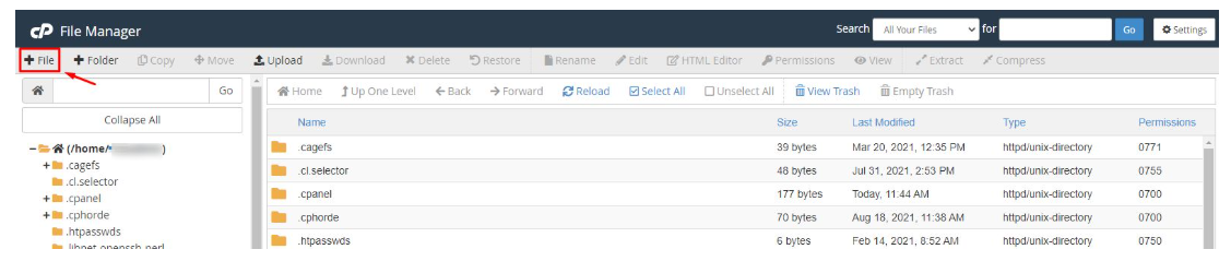 click the +File button
