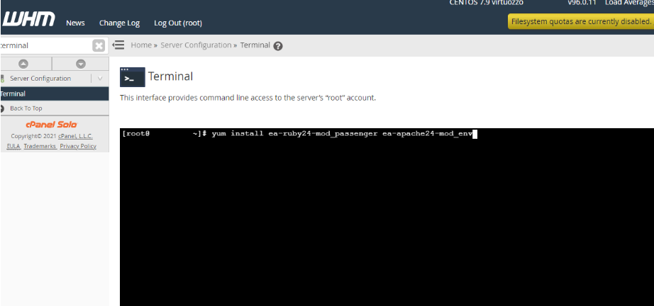 install the Ruby 24 mod passenger