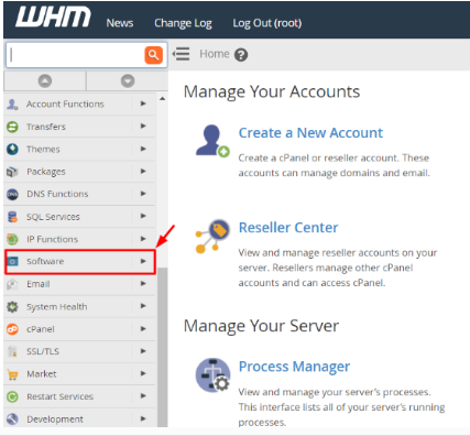 choose the Software option