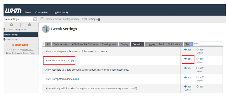 Allow Remote Domains