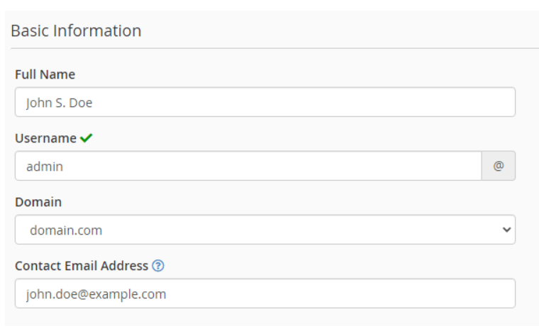 Basic Information section