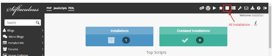 Click the All Installations