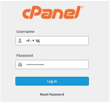 Log in using cPanel account
