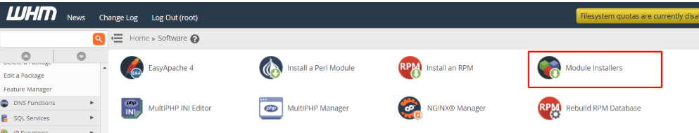 Choose Module Installers