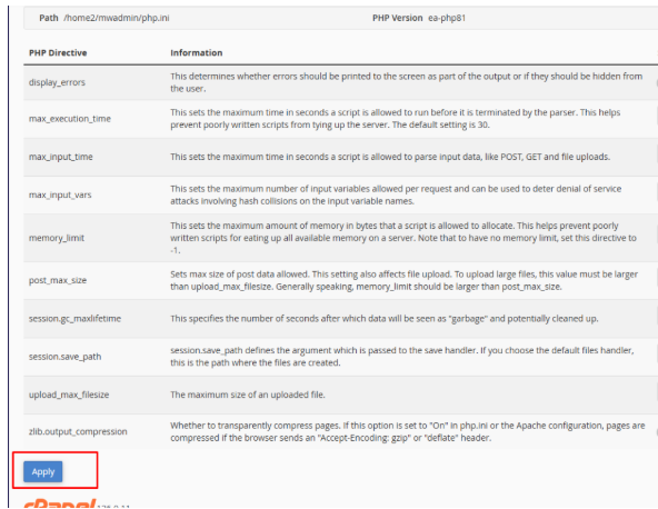 Perform the modifications