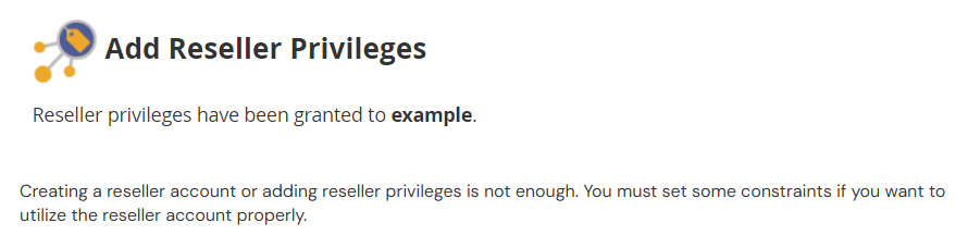  Make the new reseller