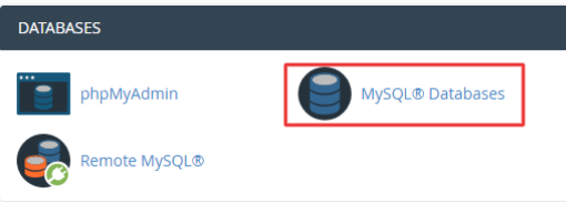 choose MySQL -Databases