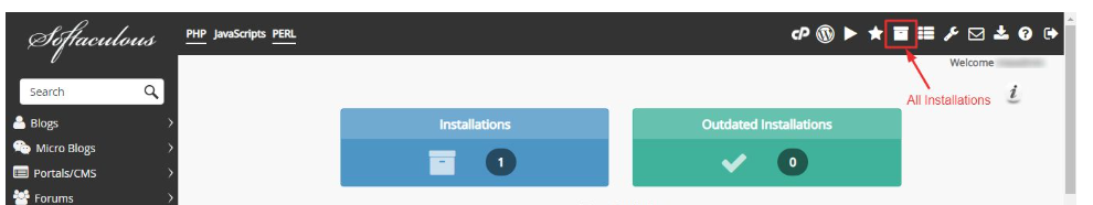 click the All Installation icon