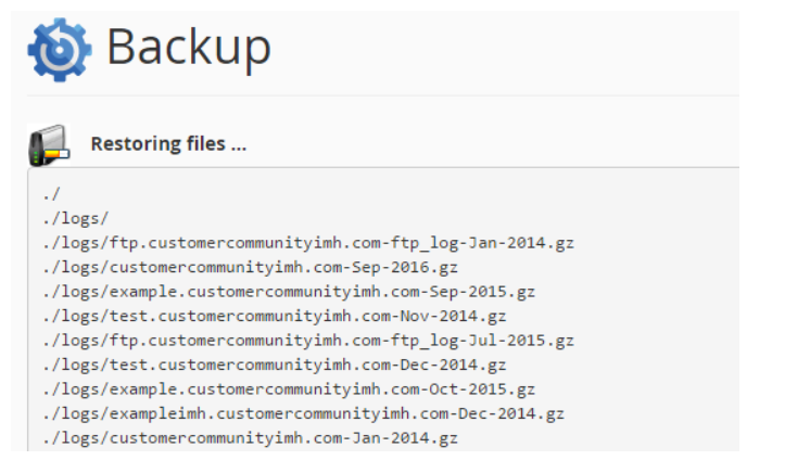restoring your files