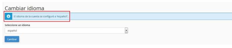 your language change will show