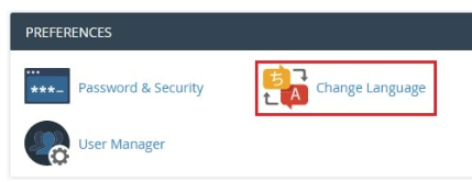 click on Change Language