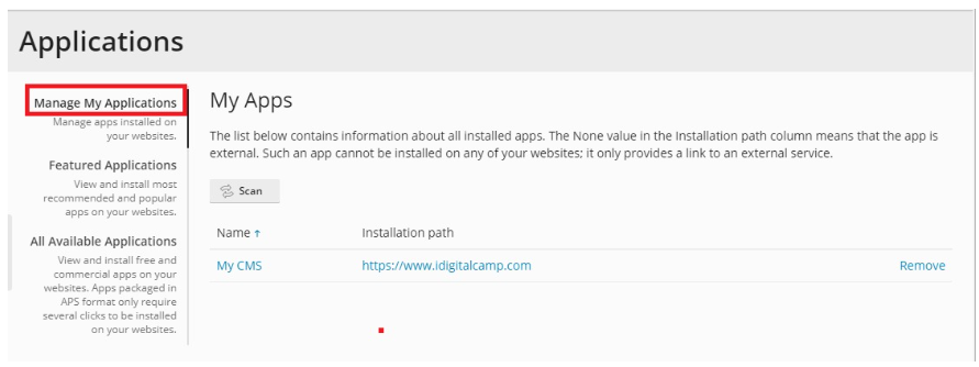 Manage My Applications