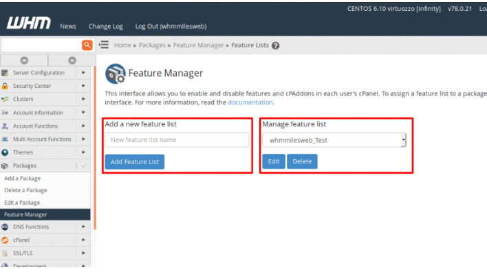 SSH Access & Terminal option