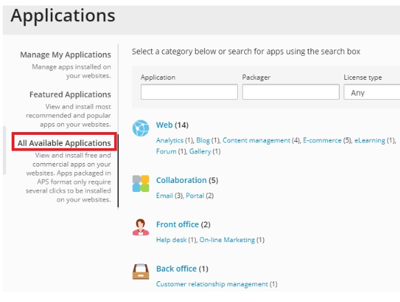 All Available Options