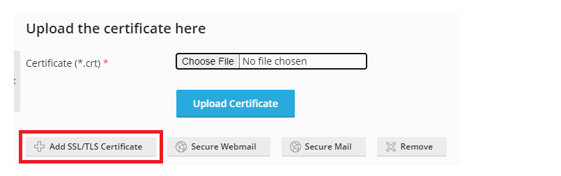 Add SSL/TLS Certificate