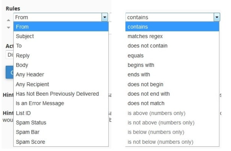 Select From and contains