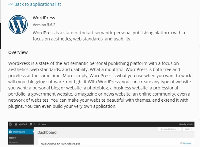 Select an application