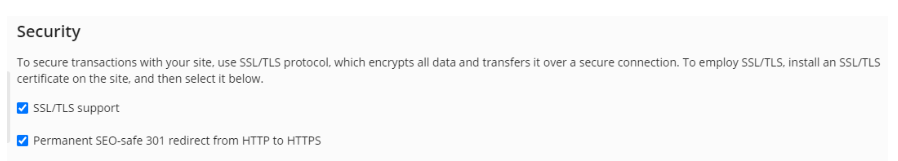 Security section and check the box