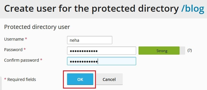 Protected directory user