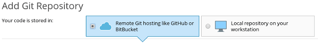Remote Git hosting option