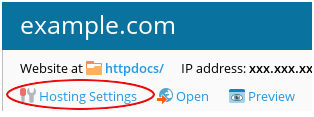 Hosting Settings