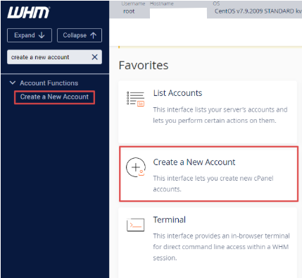 Create a New Account