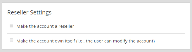 Reseller Settings