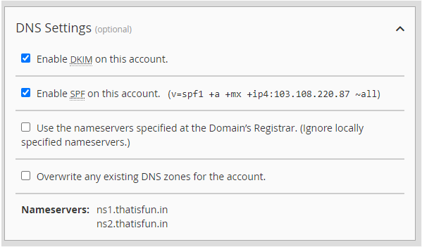 DNS Settings