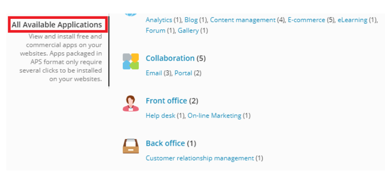 All Available Applications