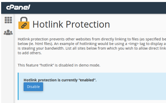 Enable Hotlink Protection