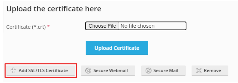 Add SSL/TLS Certificate
