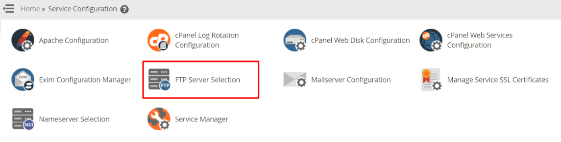 FTP Server Selection